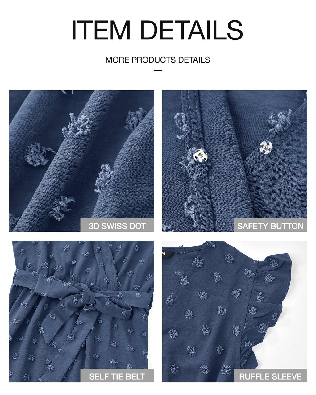 FreshPretty Women V Neck Summer Dress Cap Sleeve Swiss Dot Boho Flowy Ruffle Slit Beach Party Long Maxi Cocktail Dresses