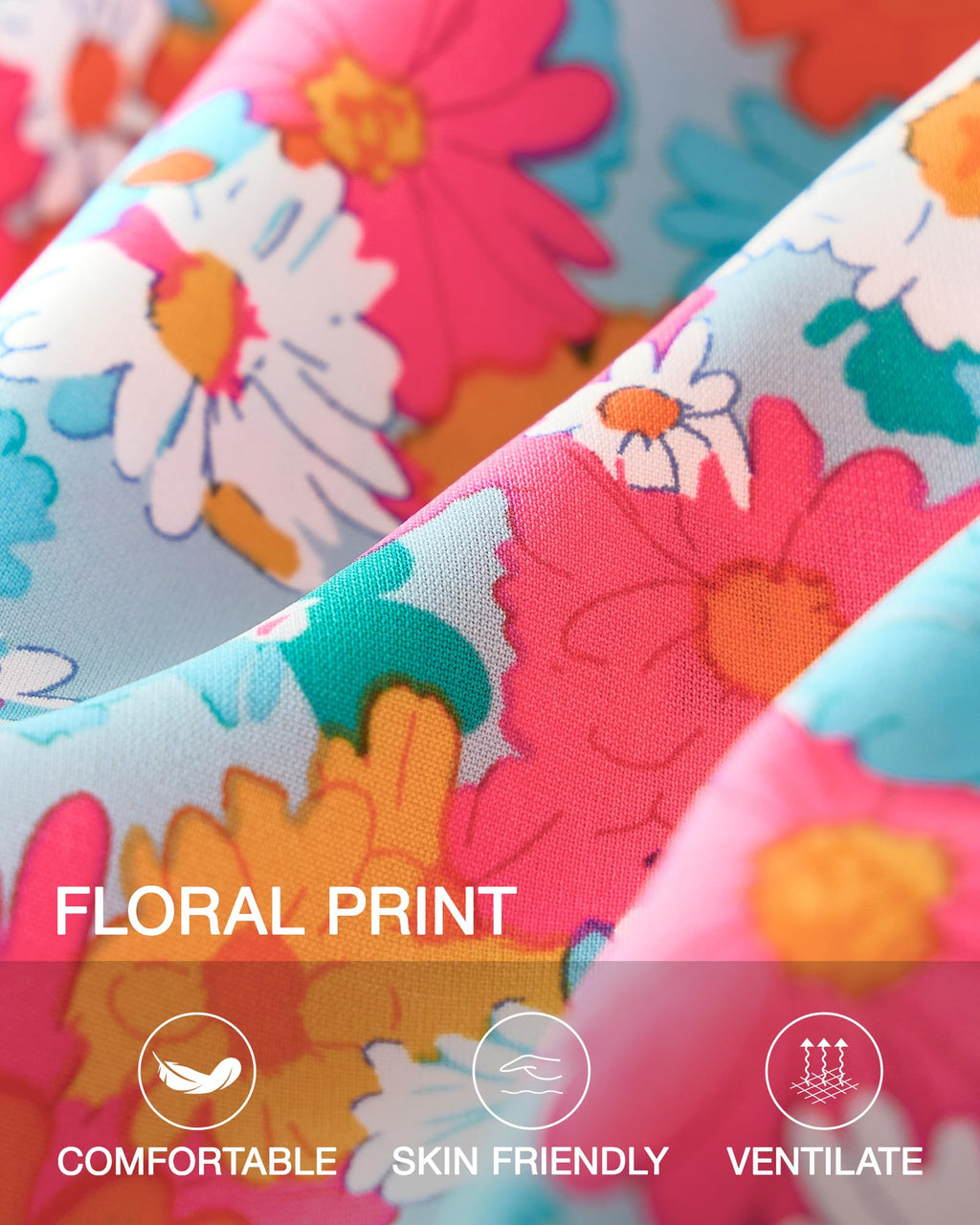 BTFBM Summer Blouses for Women Dressy Casual Fashion Spring Tops Floral Boho V Neck Puff Short Sleeve Top Shirts