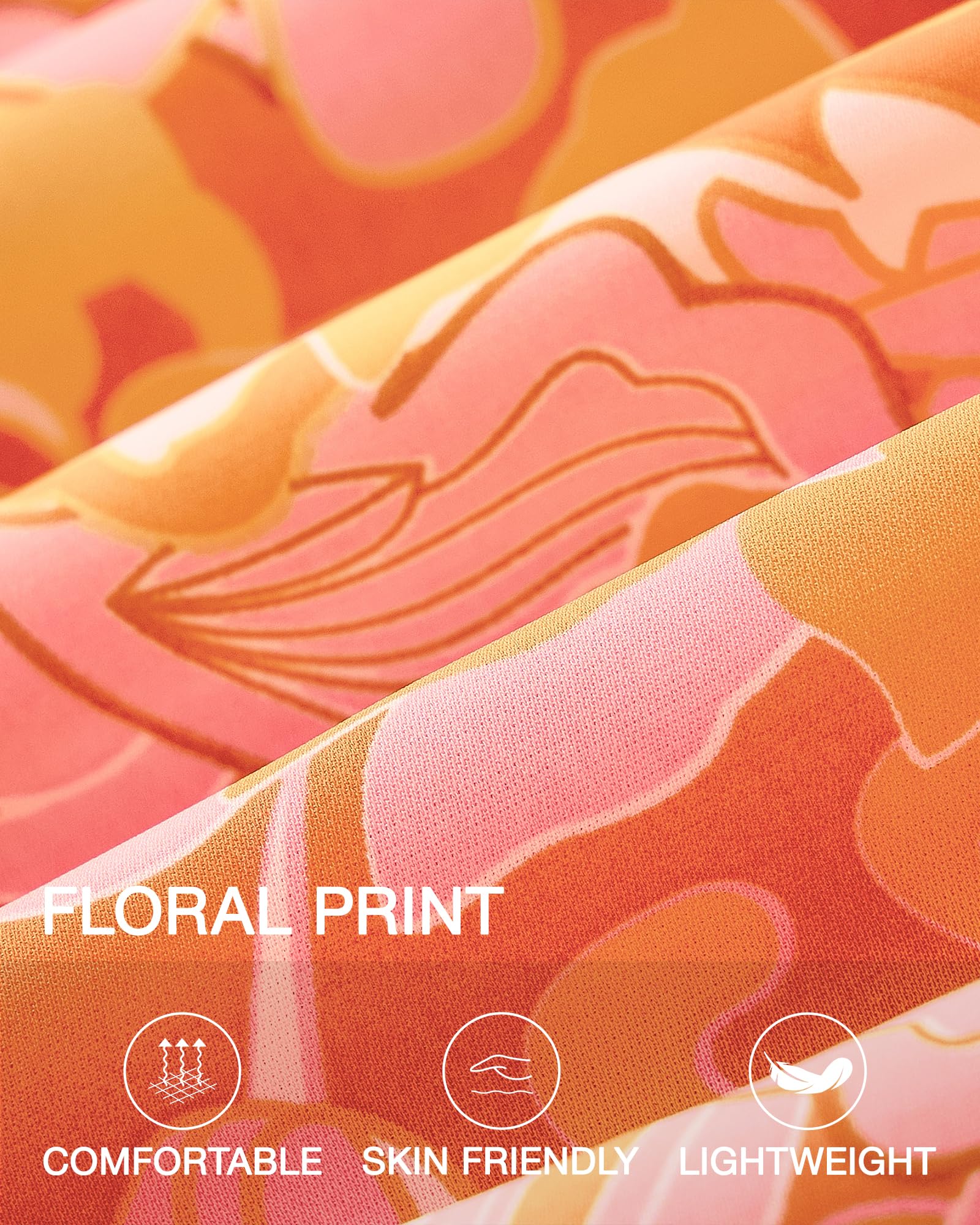 FreshPretty Women Summer Dresses Casual Flowy Beach Square Neck Puff Short Sleeve Smocked Back Boho Floral Long Maxi Dress