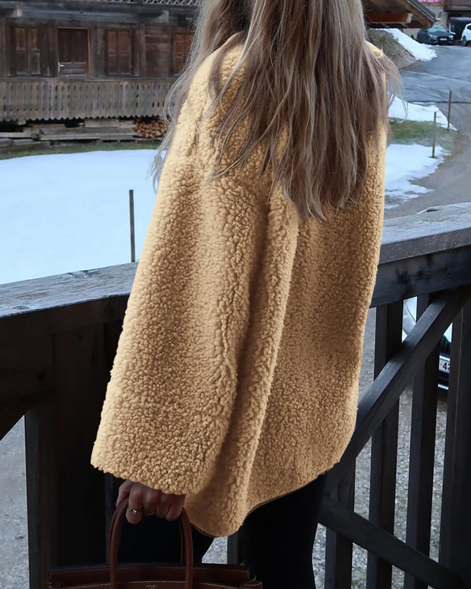 PRETTYGARDEN Women's Winter Coats Long Sleeve Button up Fuzzy Sherpa Fleece Jackets Outerwear Fall Fashion Clothes