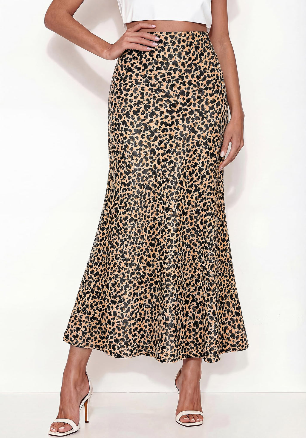 BTFBM Maxi Skirts for Women Summer Spring Boho Lightweight A Line High Waisted Wedding Guest Party Silk Midi Skirt