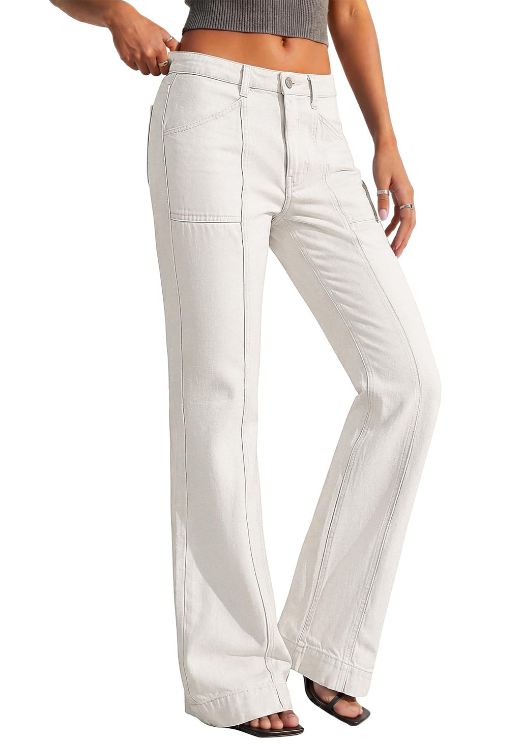 BTFBM Straight Leg Jeans for Women Stretchy Curve Appeal Pants Front Seam, Little Flare Bootcut Jean, High Waisted Denim Pockets, Travel Airport Outfits, Trendy Fall Fashion Clothing