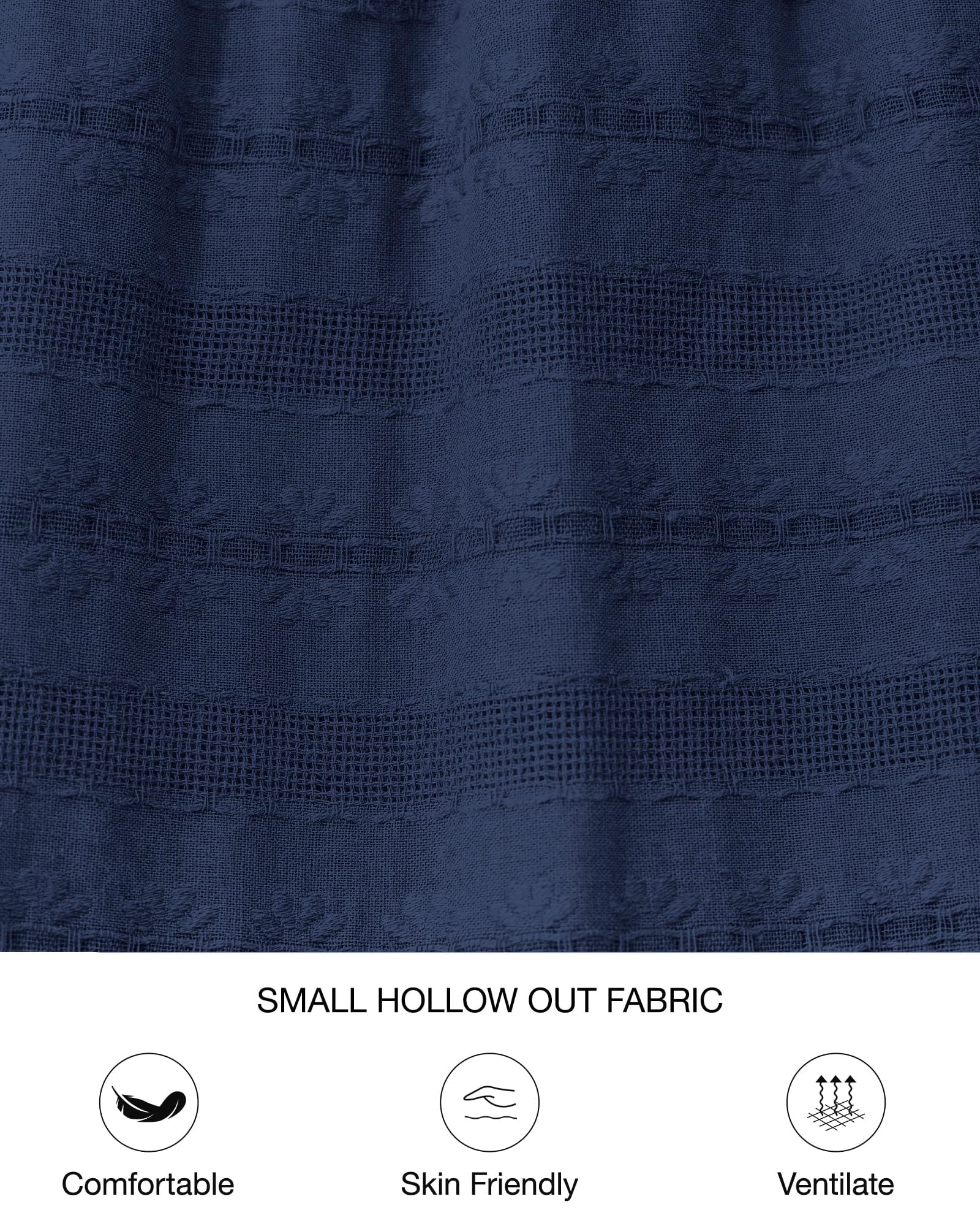 FreshPretty Womens Summer Casual Midi Maxi Dresses Lightweight Short Sleeve V Neck Elastic Waist Boho Beach Dress Pockets