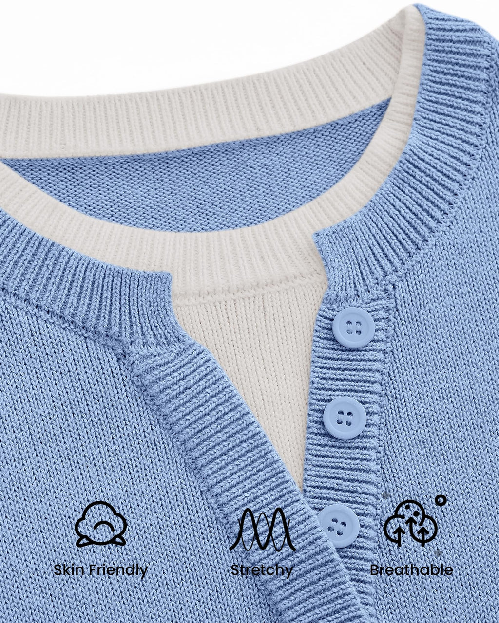 BTFBM Women Long Sleeve Crew Neck Sweaters Tops, 2 in1 Knitted Pullover, Deco Buttons, Oversized, Stretchy, Vacation, Business Casual Outfits, Fall Winter Trendy