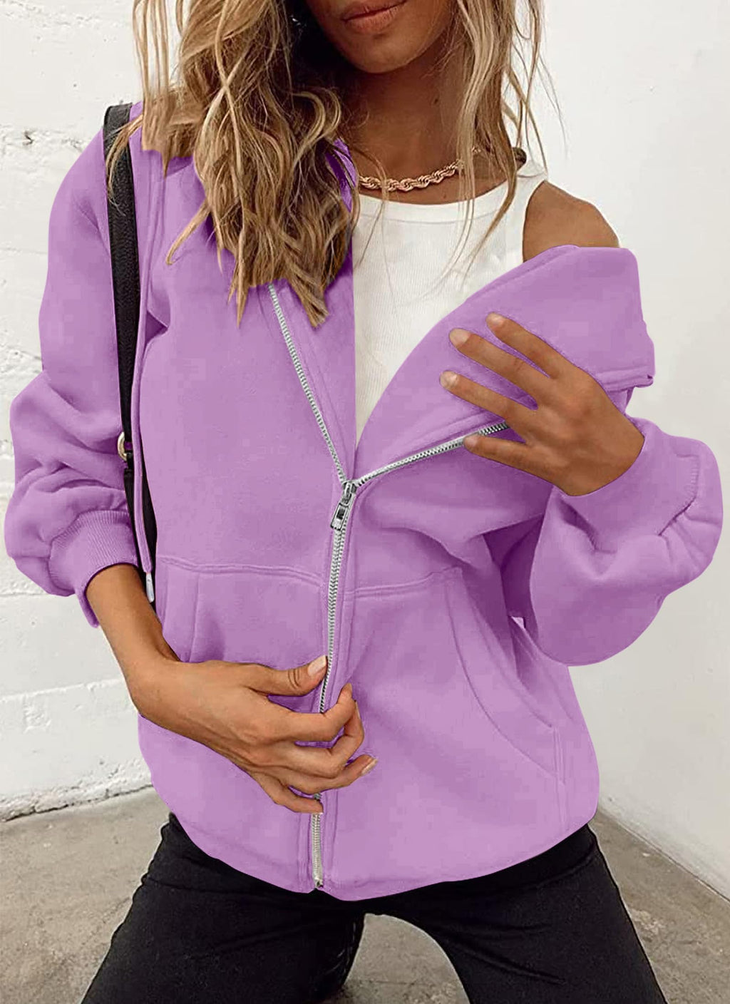 PRETTYGARDEN Women's Zip Up Y2K Hoodies Casual Long Sleeve Sweatshirts Fall Spring Track Jackets with Pockets