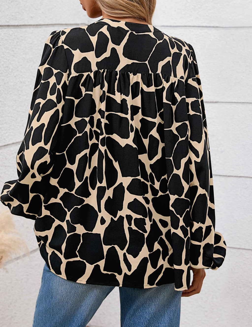 PRETTYGARDEN Women's Floral Button Down Blouse Fall Fashion Dressy Casual Long Sleeve Oversized Shirts Top Boho Clothes