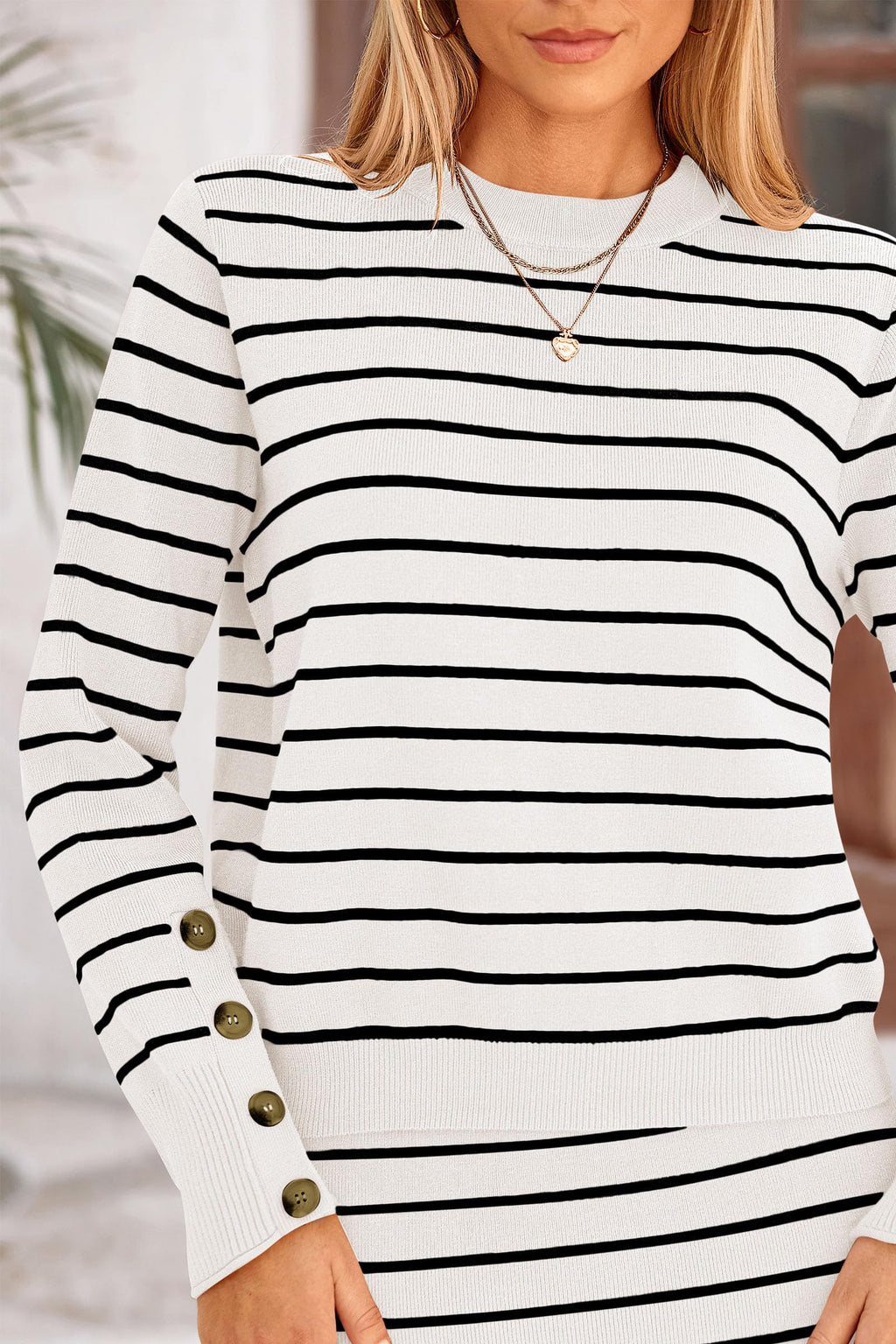 PRETTYGARDEN 2 Piece Skirts Sets For Women Fall Fashion Striped Sweater Dress Knit Lounge Travel Outfits Winter Clothing