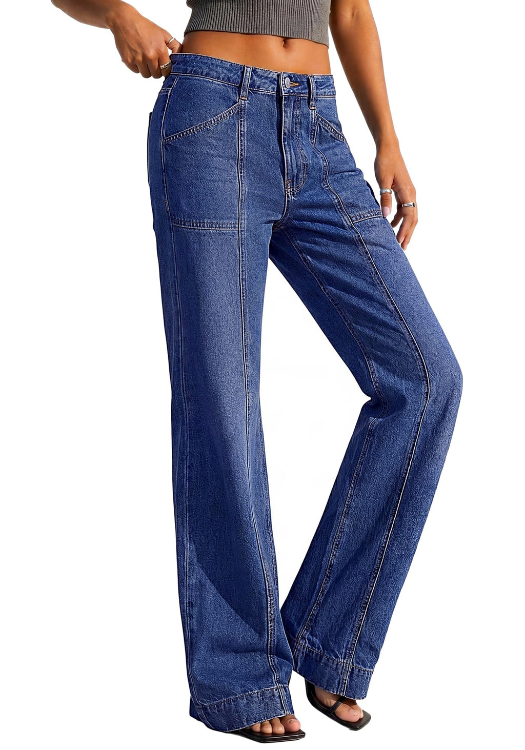 BTFBM Straight Leg Jeans for Women Stretchy Curve Appeal Pants Front Seam, Little Flare Bootcut Jean, High Waisted Denim Pockets, Travel Airport Outfits, Trendy Fall Fashion Clothing