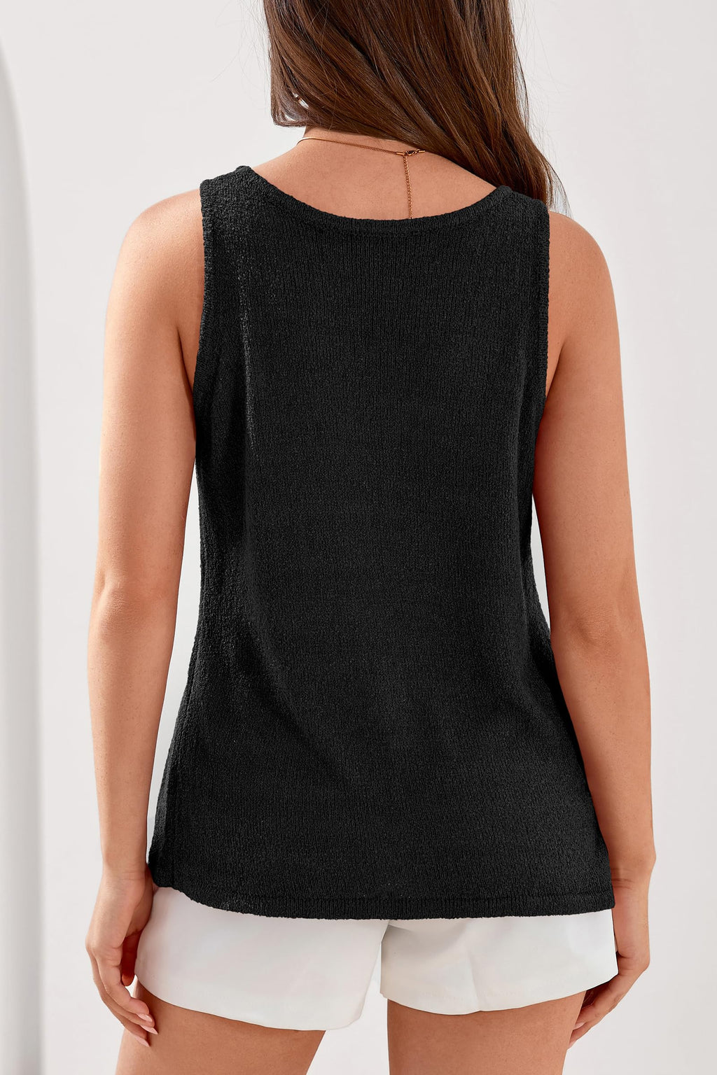 FreshPretty Women Summer Tank Tops Basic Sleeveless V Neck Lightweight Knit Beach Vacation Clothes Going Out Top