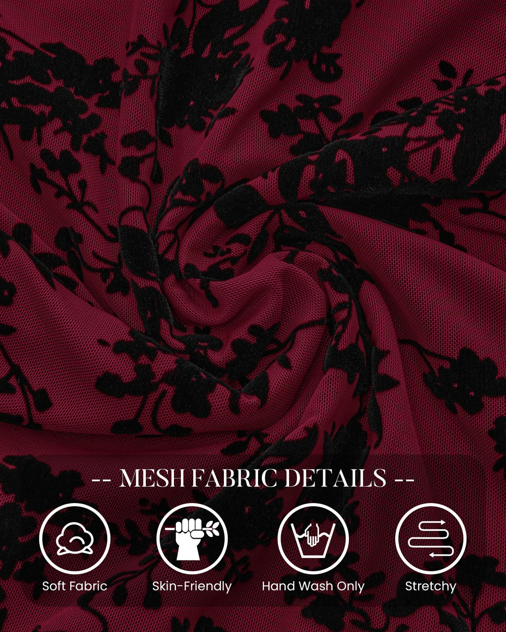 BTFBM Womens Tops Floral Sheer Mesh Long Sleeve Blouses Dressy Casual V Neck Flocked Mesh Shirts,Velvet-Like Flowers,Double Layered,Loose Fit Tunics,Business Casual Top,Fall Fashion Clothing