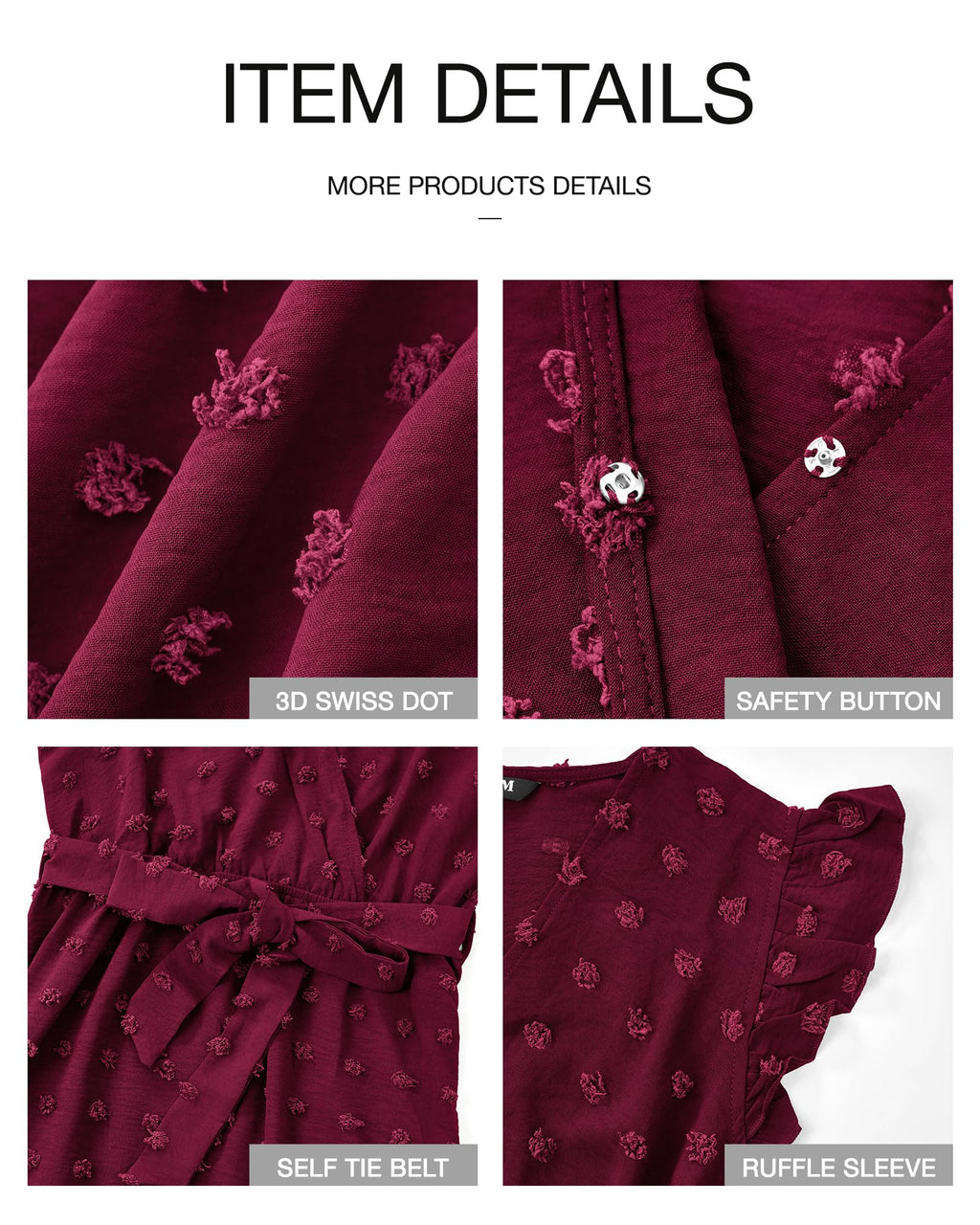 FreshPretty Women V Neck Summer Dress Cap Sleeve Swiss Dot Boho Flowy Ruffle Slit Beach Party Long Maxi Cocktail Dresses