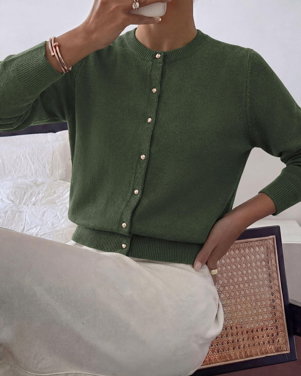 BTFBM Button Cardigan Sweaters for Women Fall Clothes Ribbed Knit Open Front Cardigan, Long Sleeve Sweater, Cozy Soft Stretchy Outerwear, Relaxed Fit, Trendy Winter Outfits