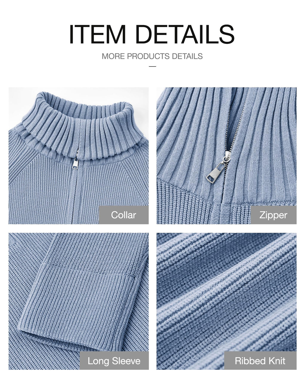 FreshPretty Womens Sweaters Quarter Zip Pullover V Neck Collar Long Sleeve Ribbed Knit Loose Casual Winter Fall Sweater