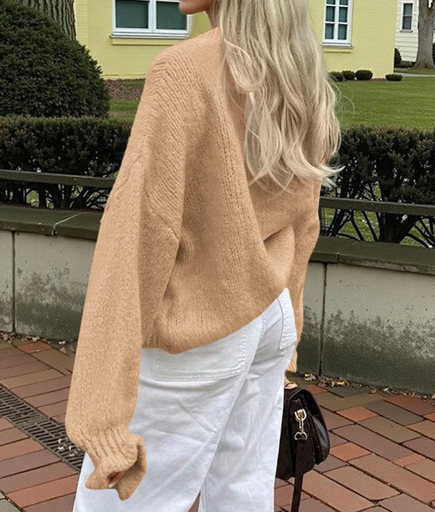 PRETTYGARDEN Womens Cropped Cardigans Trendy Ruffle Open Front Chunky Knit Sweater Oversized Button Down Fall Clothes