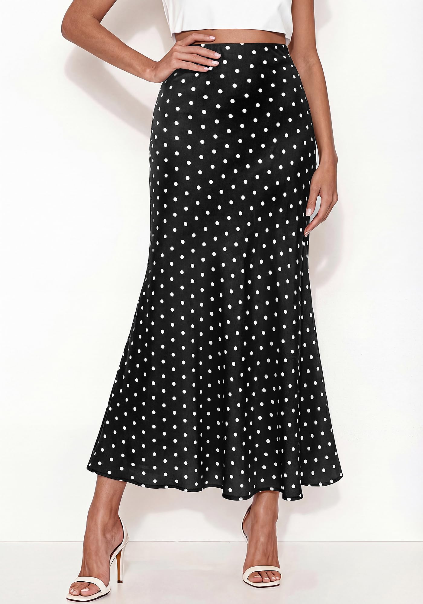 BTFBM Maxi Skirts for Women Summer Spring Boho Lightweight A Line High Waisted Wedding Guest Party Silk Midi Skirt