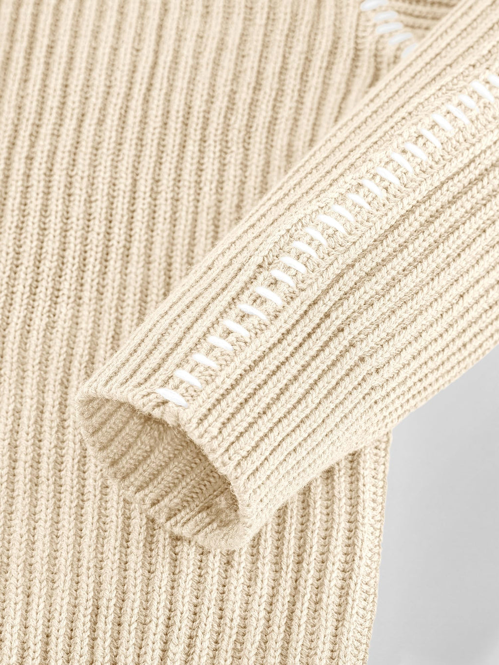 "BTFBM Womens Oversized Sweaters Contrast Chunky Knit Sweater Loose Fit Mock Neck Long Sleeve Tops, Soft Cozy Knitwear, Fall Fashion 2026, Casual Winter Clothing, Daily Going Out Outfits"