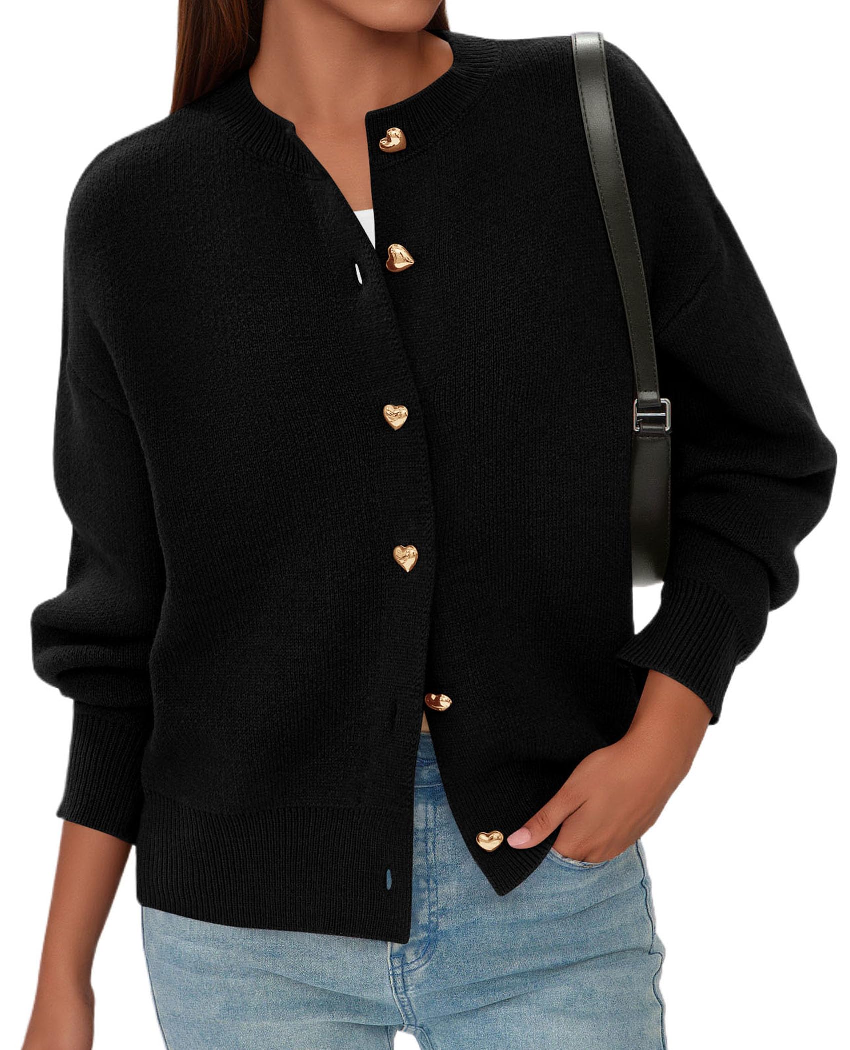 PRETTYGARDEN Cardigan for Women Fall Fashion Long Sleeve Trendy Button Down Work Office Sweaters Cute Winter Jacket