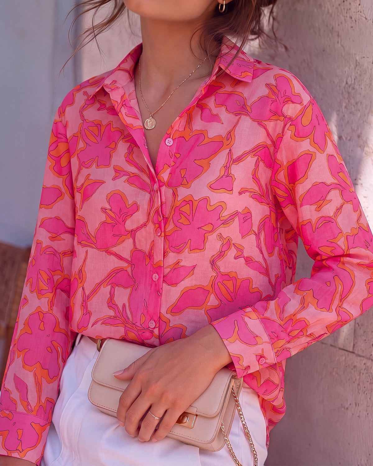 BTFBM Womens Blouses Dressy Casual Floral Long Sleeve Shirts Polka Dot Tops Classic Lapel Collar,Button Cuffs,V Neck Button Down Shirt,Business Casual Outfits,Early Fall Fashion Clothing Trendy