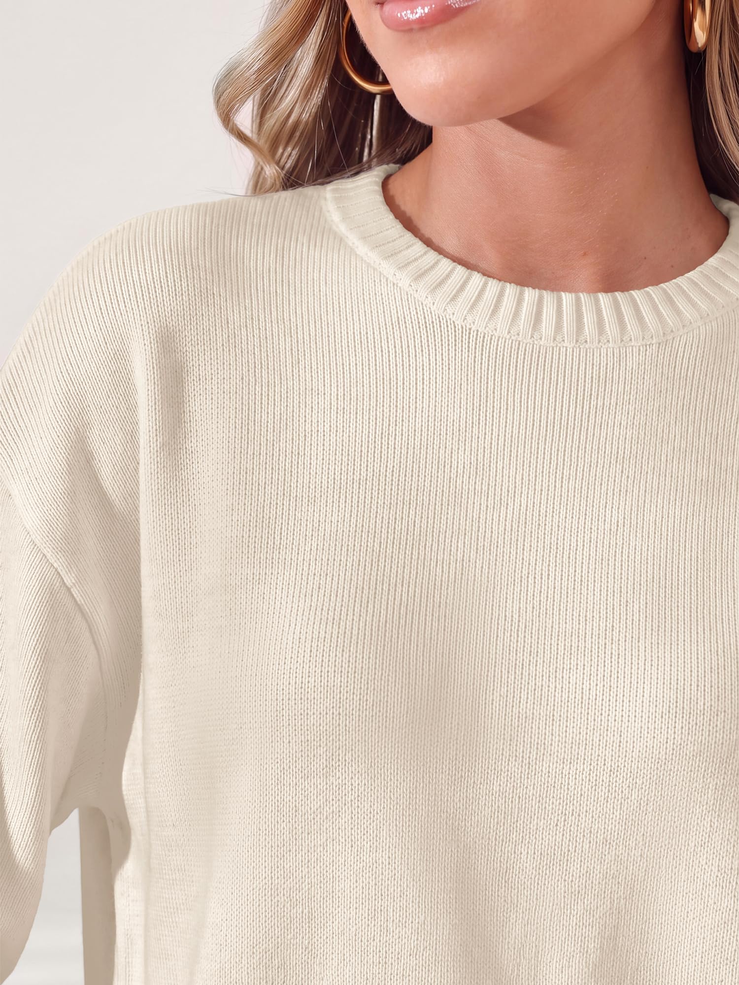 BTFBM Oversized Sweaters for Women Fall Clothes Crewneck Winter Outfits Drop Shoulder Tunics, Long Sleeve Pullover Tops, Loose Fit Tunic Tops, Casual Cozy Fashion Clothing, Going Out Outfits