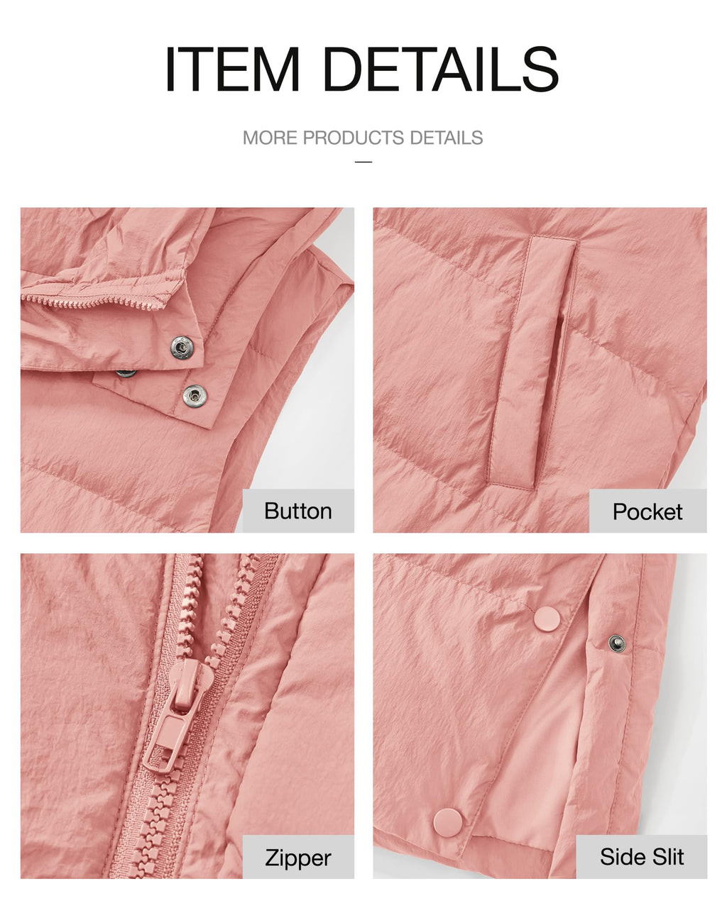 FreshPretty Long Puffer Vest Women Quilted Hooded Button Down Zip Up Sleeveless Vests Outerwear Padded Jacket Fall Winter Coat