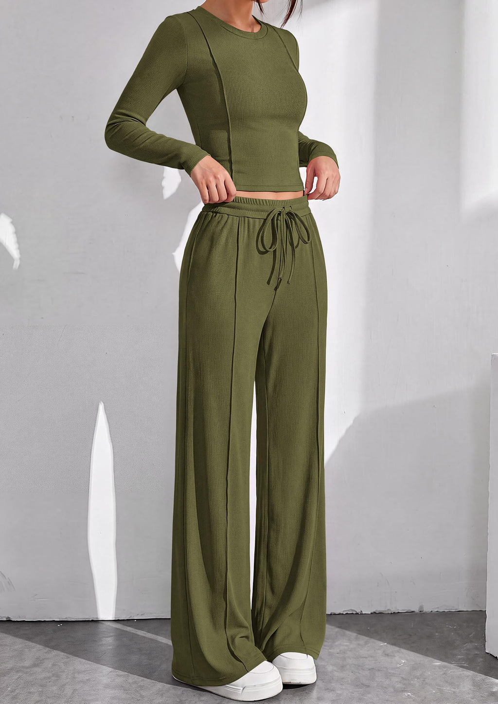 PRETTYGARDEN Womens 2 Piece Sets Long Sleeve Outfits