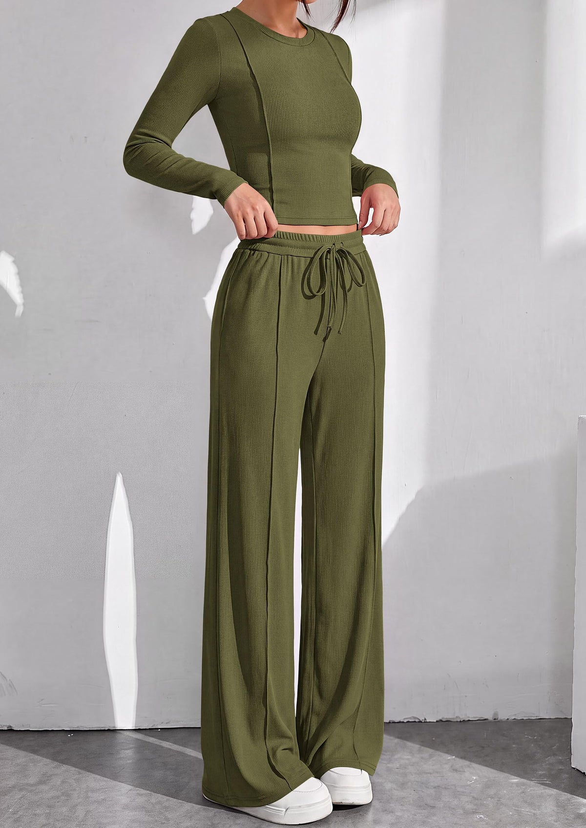 PRETTYGARDEN Womens 2 Piece Sets Long Sleeve Outfits