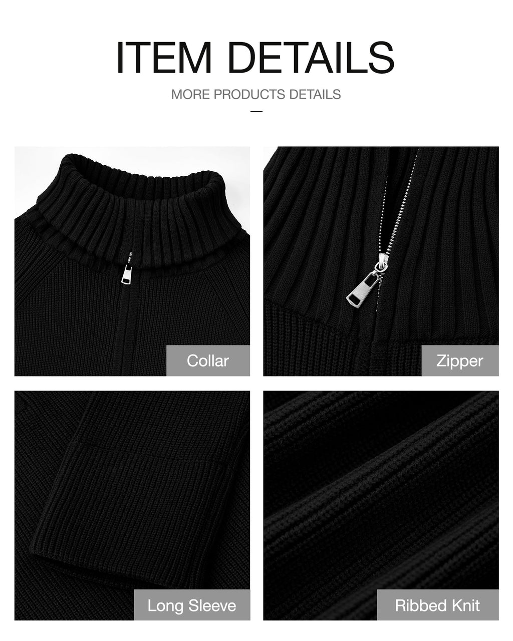 FreshPretty Womens Sweaters Quarter Zip Pullover V Neck Collar Long Sleeve Ribbed Knit Loose Casual Winter Fall Sweater