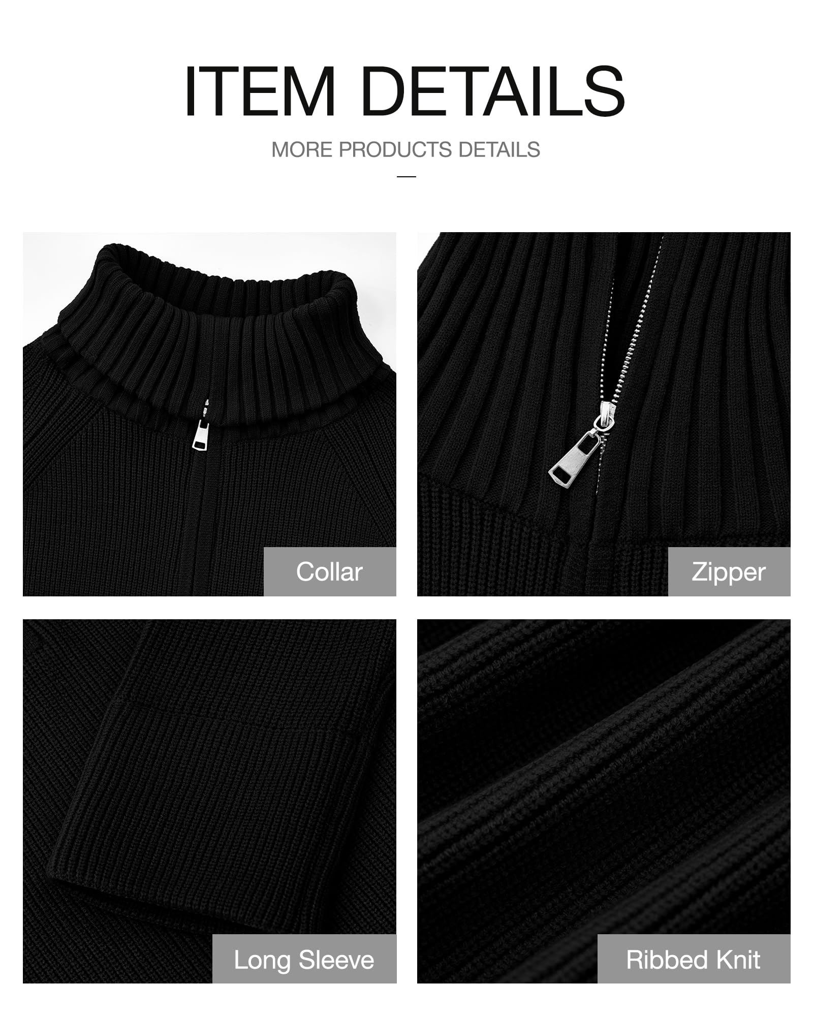 FreshPretty Womens Sweaters Quarter Zip Pullover V Neck Collar Long Sleeve Ribbed Knit Loose Casual Winter Fall Sweater