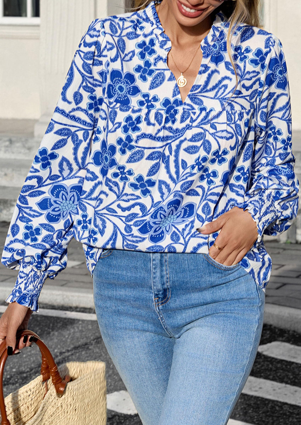PRETTYGARDEN Women's Boho Floral Blouses Dressy Casual