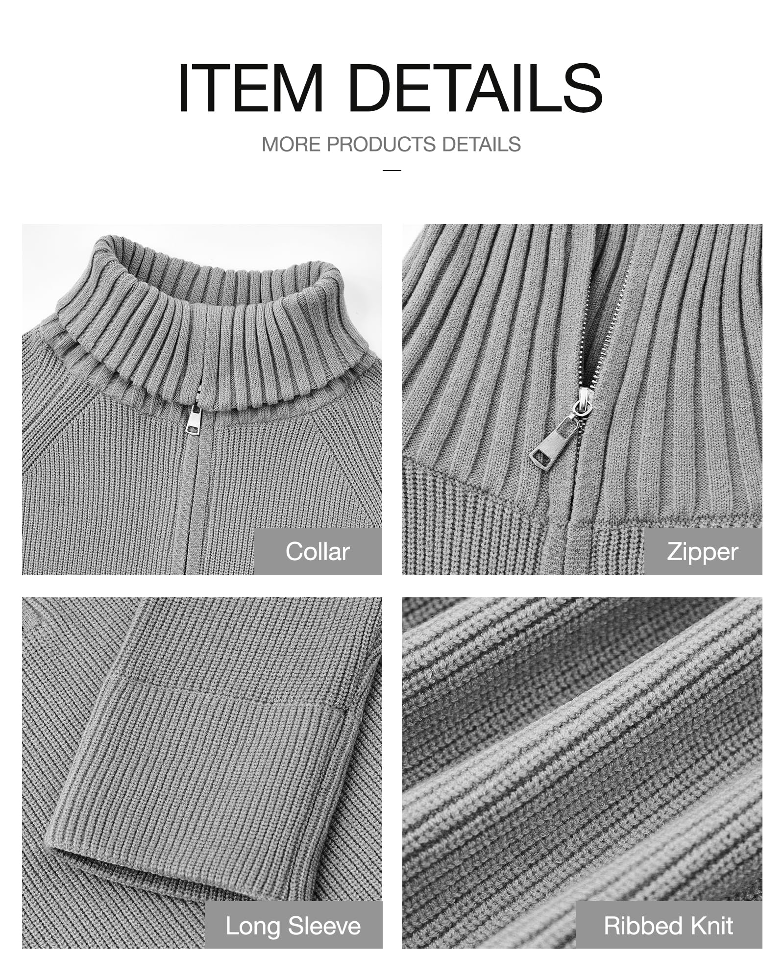 FreshPretty Womens Sweaters Quarter Zip Pullover V Neck Collar Long Sleeve Ribbed Knit Loose Casual Winter Fall Sweater