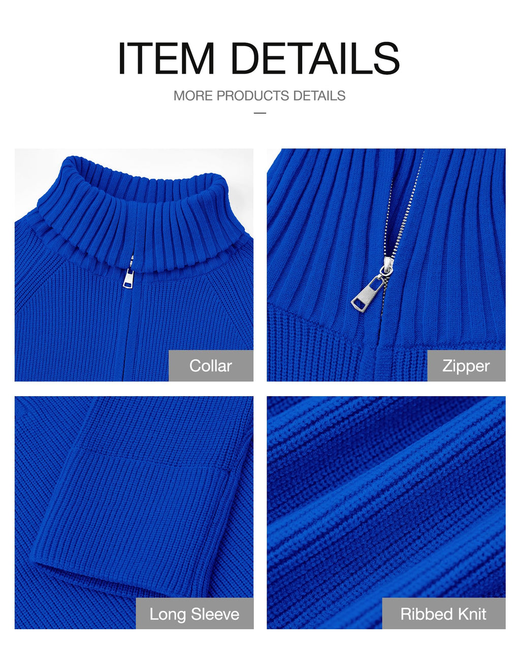 FreshPretty Womens Sweaters Quarter Zip Pullover V Neck Collar Long Sleeve Ribbed Knit Loose Casual Winter Fall Sweater