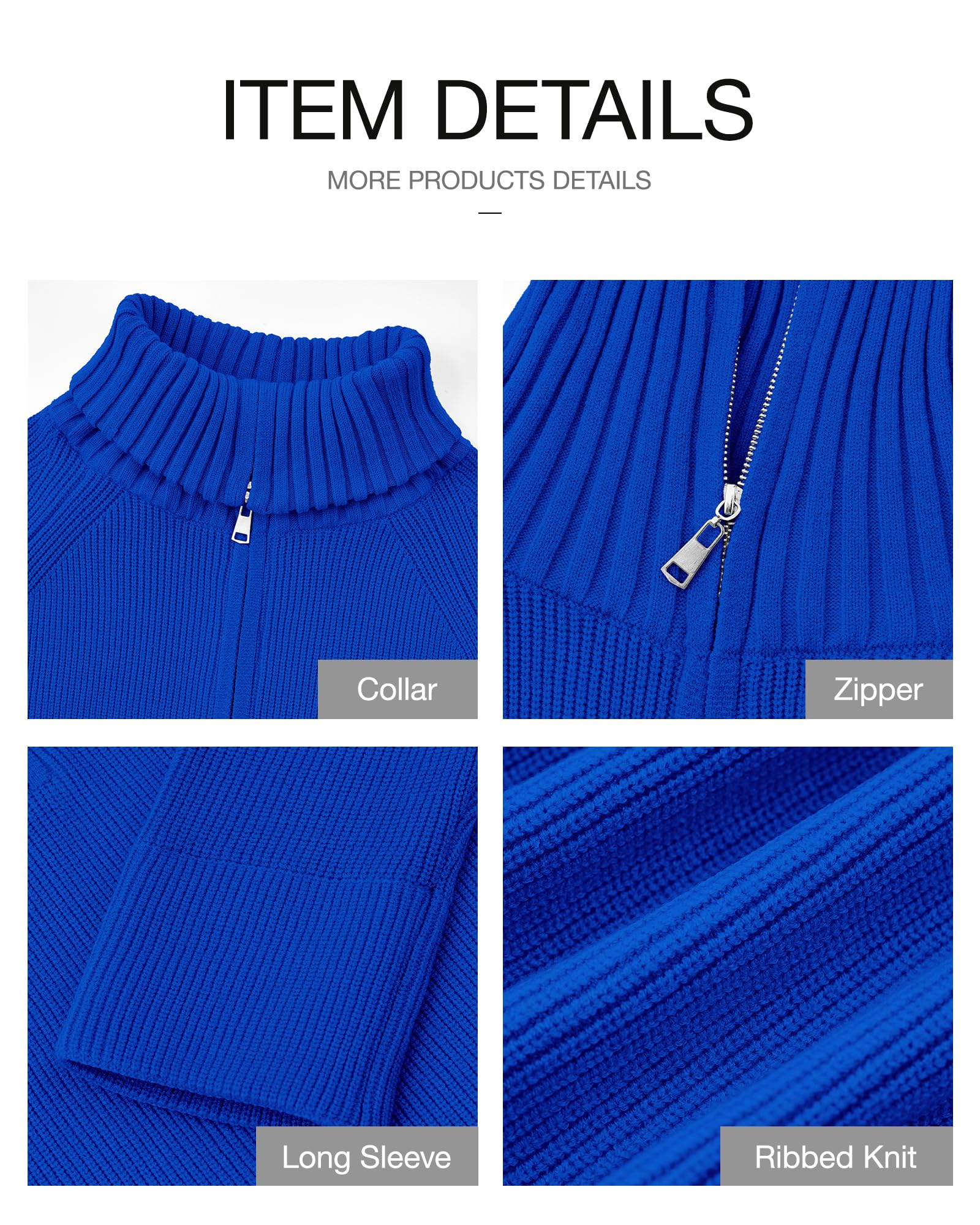 FreshPretty Womens Sweaters Quarter Zip Pullover V Neck Collar Long Sleeve Ribbed Knit Loose Casual Winter Fall Sweater