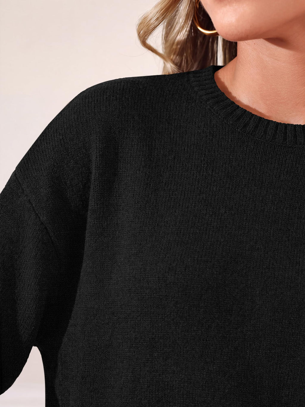 BTFBM Oversized Sweaters for Women Fall Clothes Crewneck Winter Outfits Drop Shoulder Tunics, Long Sleeve Pullover Tops, Loose Fit Tunic Tops, Casual Cozy Fashion Clothing, Going Out Outfits