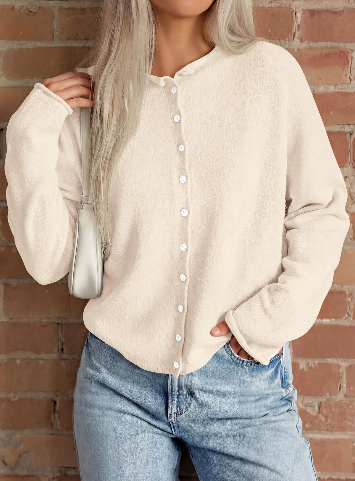 PRETTYGARDEN Button Up Cardigan for Women Knit Oversized Fall Sweaters