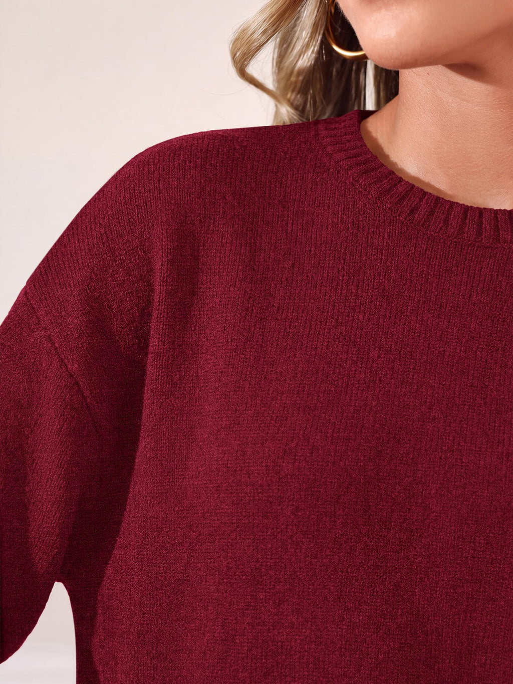 BTFBM Oversized Sweaters for Women Fall Clothes Crewneck Winter Outfits Drop Shoulder Tunics, Long Sleeve Pullover Tops, Loose Fit Tunic Tops, Casual Cozy Fashion Clothing, Going Out Outfits