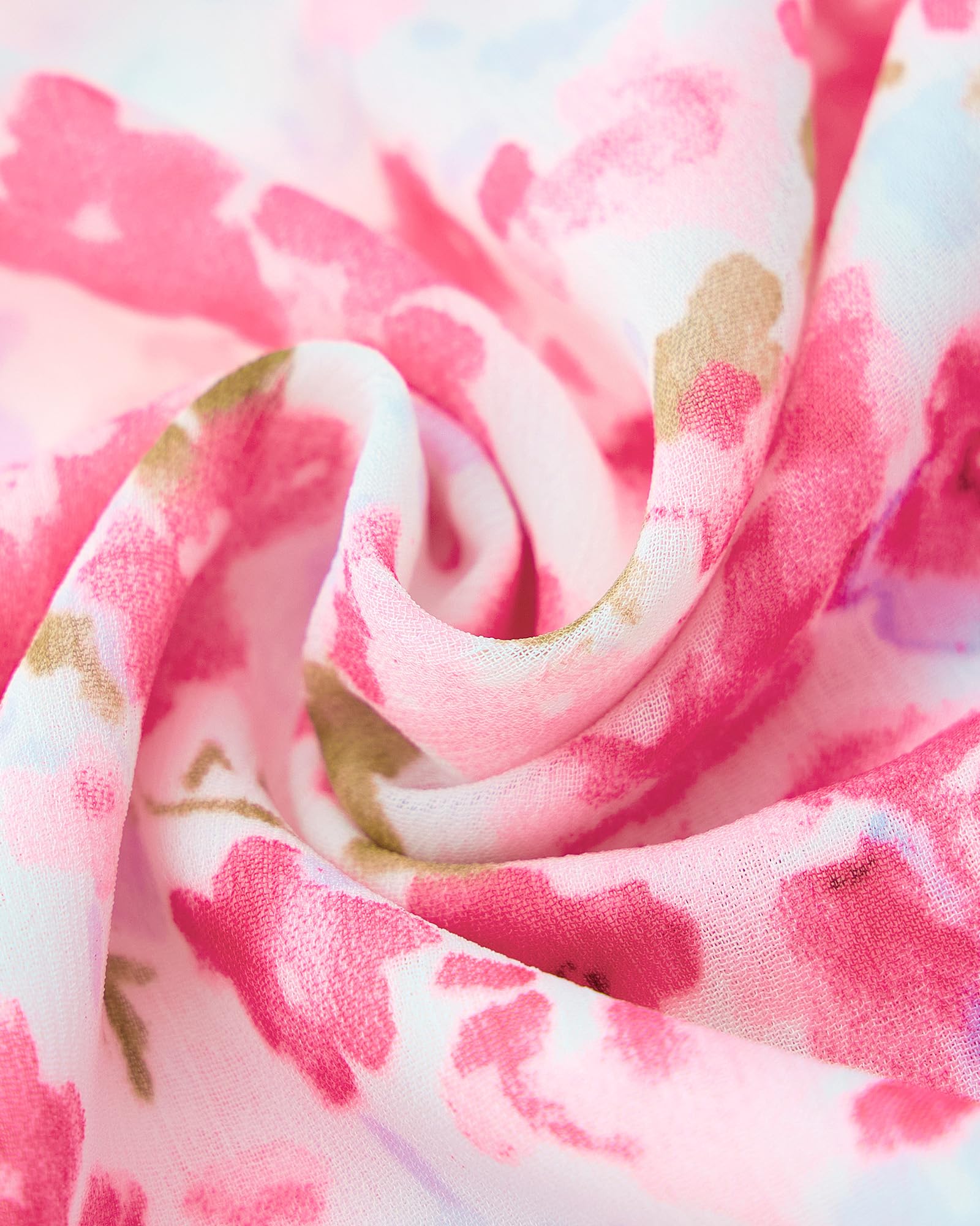 FreshPretty Blouses for Women Floral Boho Tops V Neck Lightweight Long Sleeve Shirts Fall Dressy Casual Vacation Outfits