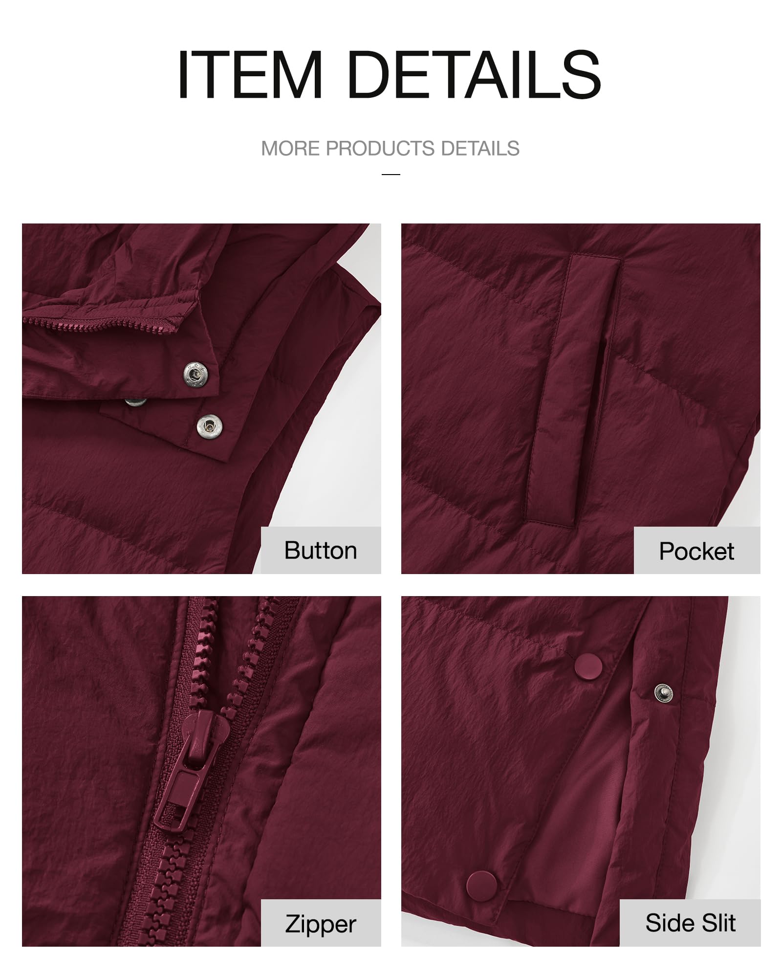 FreshPretty Long Puffer Vest Women Quilted Hooded Button Down Zip Up Sleeveless Vests Outerwear Padded Jacket Fall Winter Coat