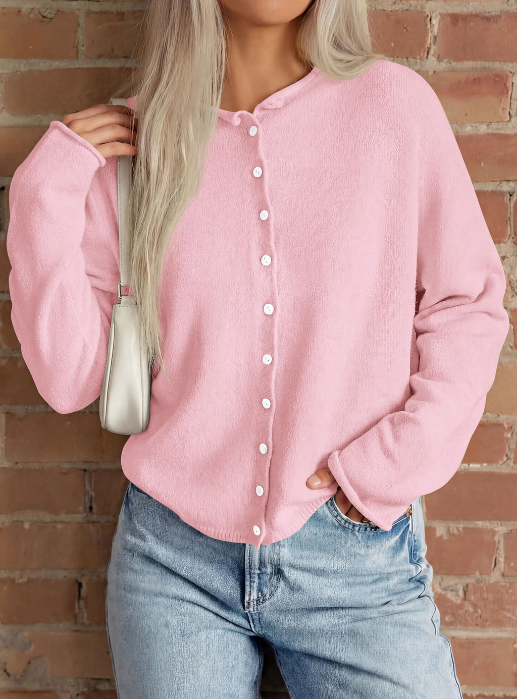 PRETTYGARDEN Button Up Cardigan for Women Knit Oversized Fall Sweaters