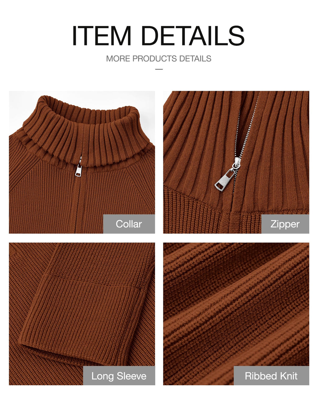 FreshPretty Womens Sweaters Quarter Zip Pullover V Neck Collar Long Sleeve Ribbed Knit Loose Casual Winter Fall Sweater