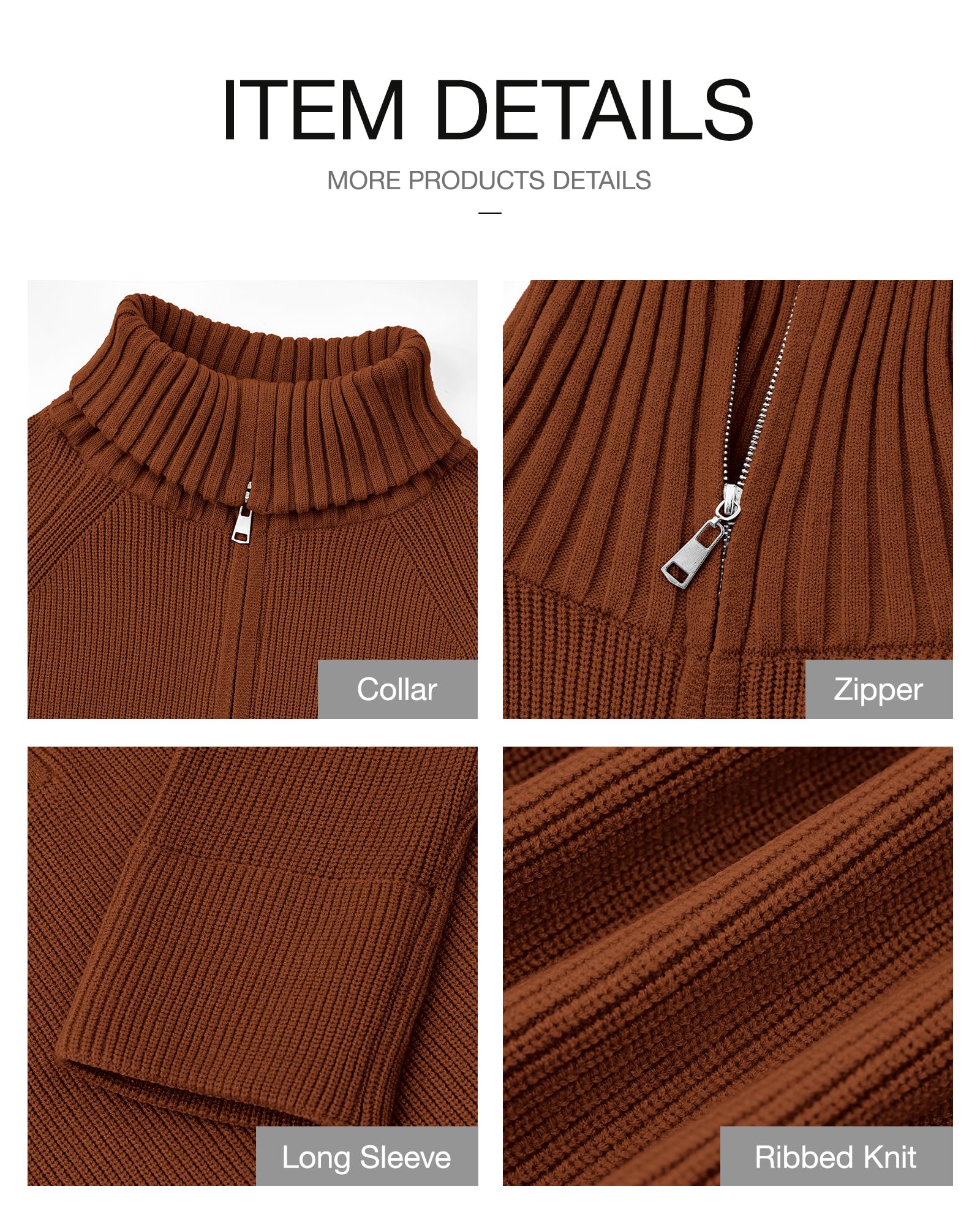 FreshPretty Womens Sweaters Quarter Zip Pullover V Neck Collar Long Sleeve Ribbed Knit Loose Casual Winter Fall Sweater