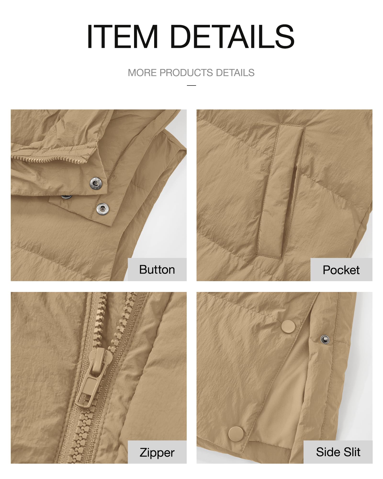 FreshPretty Long Puffer Vest Women Quilted Hooded Button Down Zip Up Sleeveless Vests Outerwear Padded Jacket Fall Winter Coat