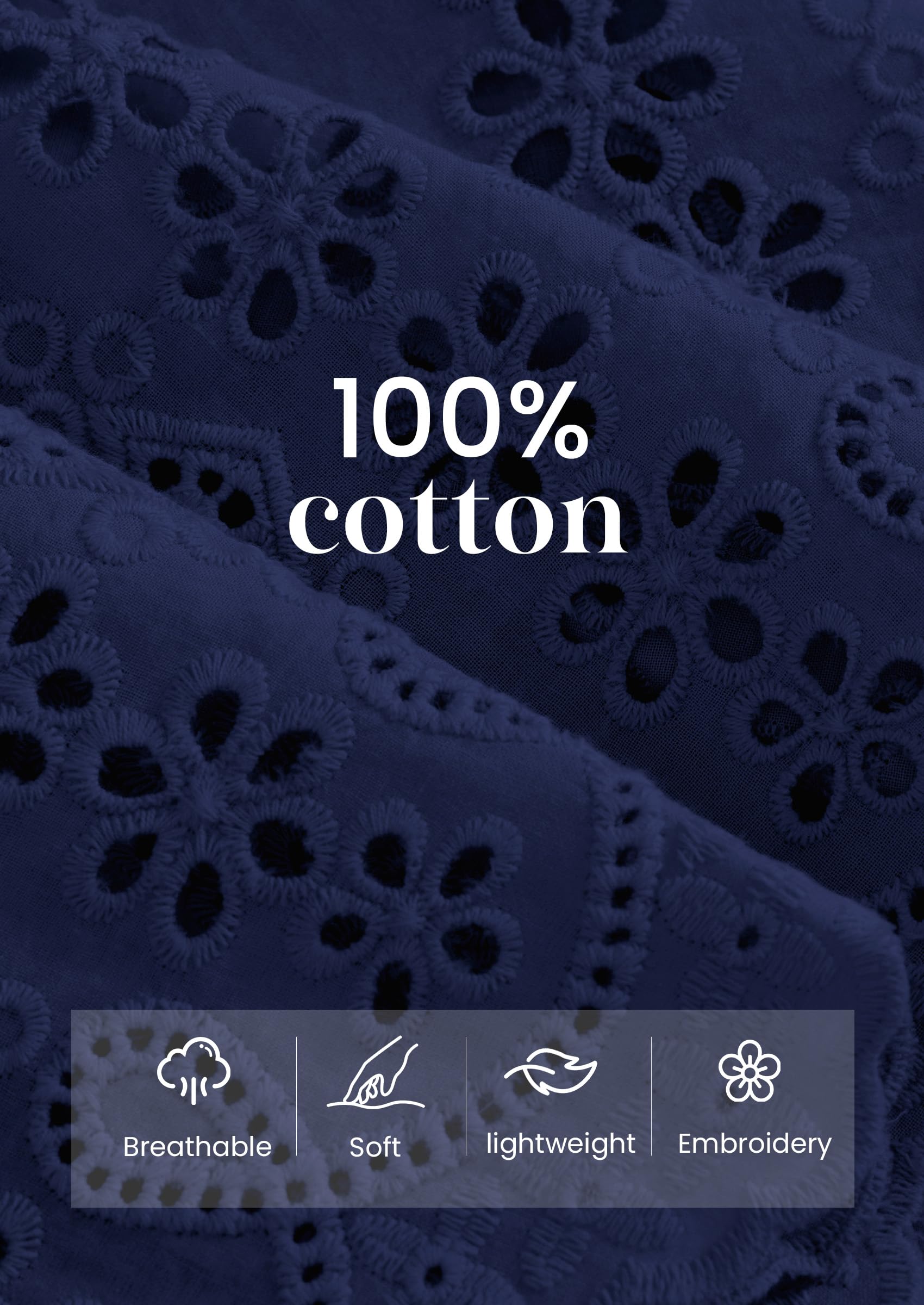 PRETTYGARDEN Womens Tank Tops 2026 Summer Button Down Shirts Embroidered Eyelet Dressy Casual Blouses Beach Vacation Clothes