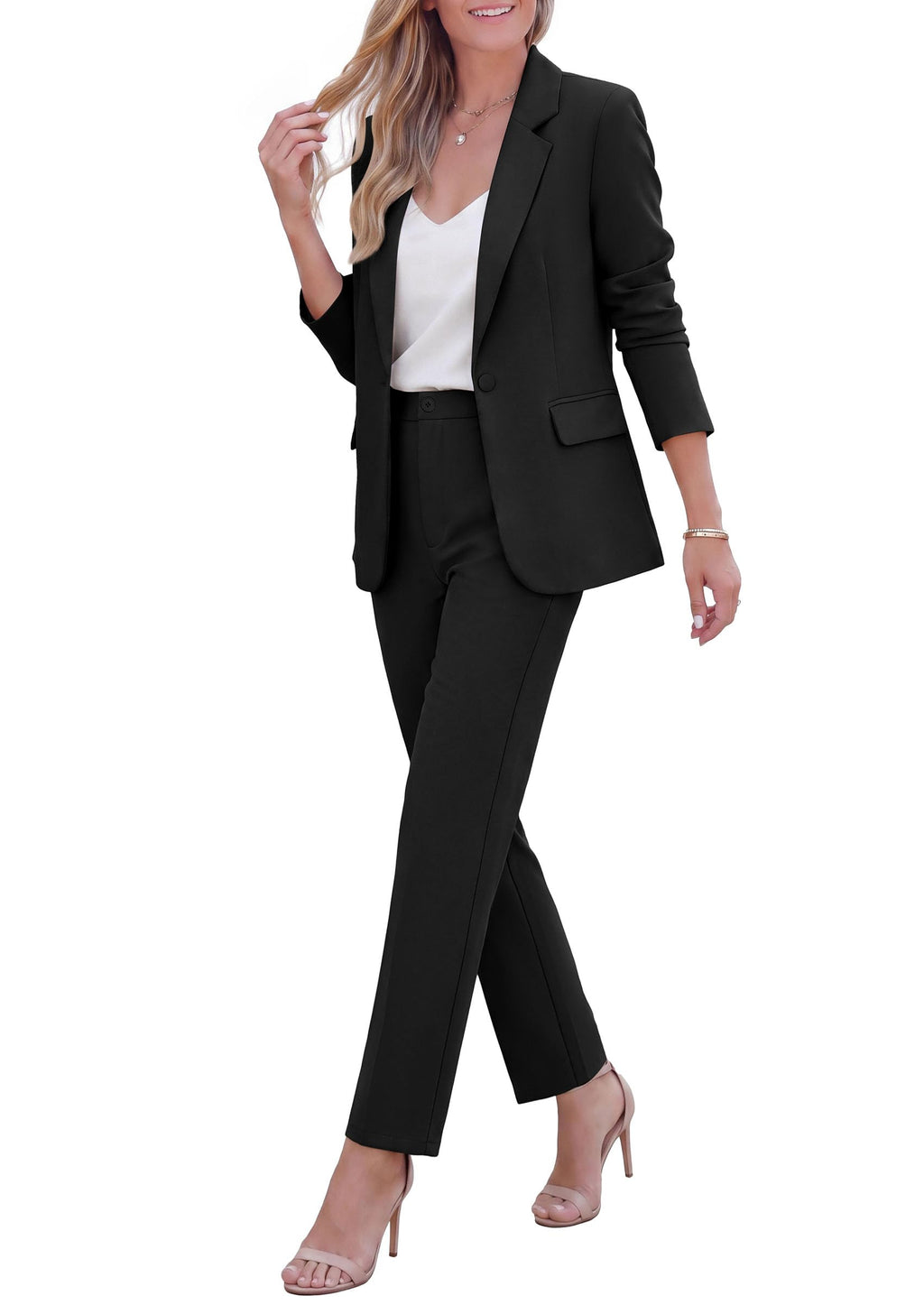 PRETTYGARDEN Two Piece Sets for Women Dressy Pant Suits