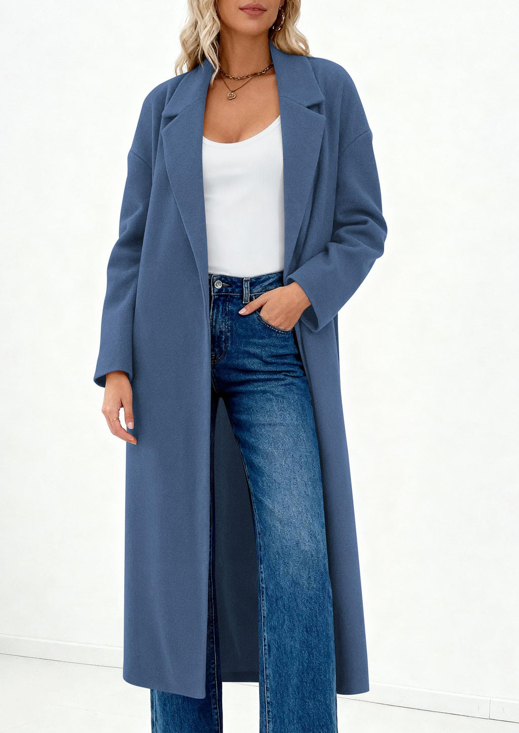 PRETTYGARDEN Womens Winter Coats Trendy Long Sleeve Notch Lapel Button Long Jackets Casual Oversized Vacation Outfits