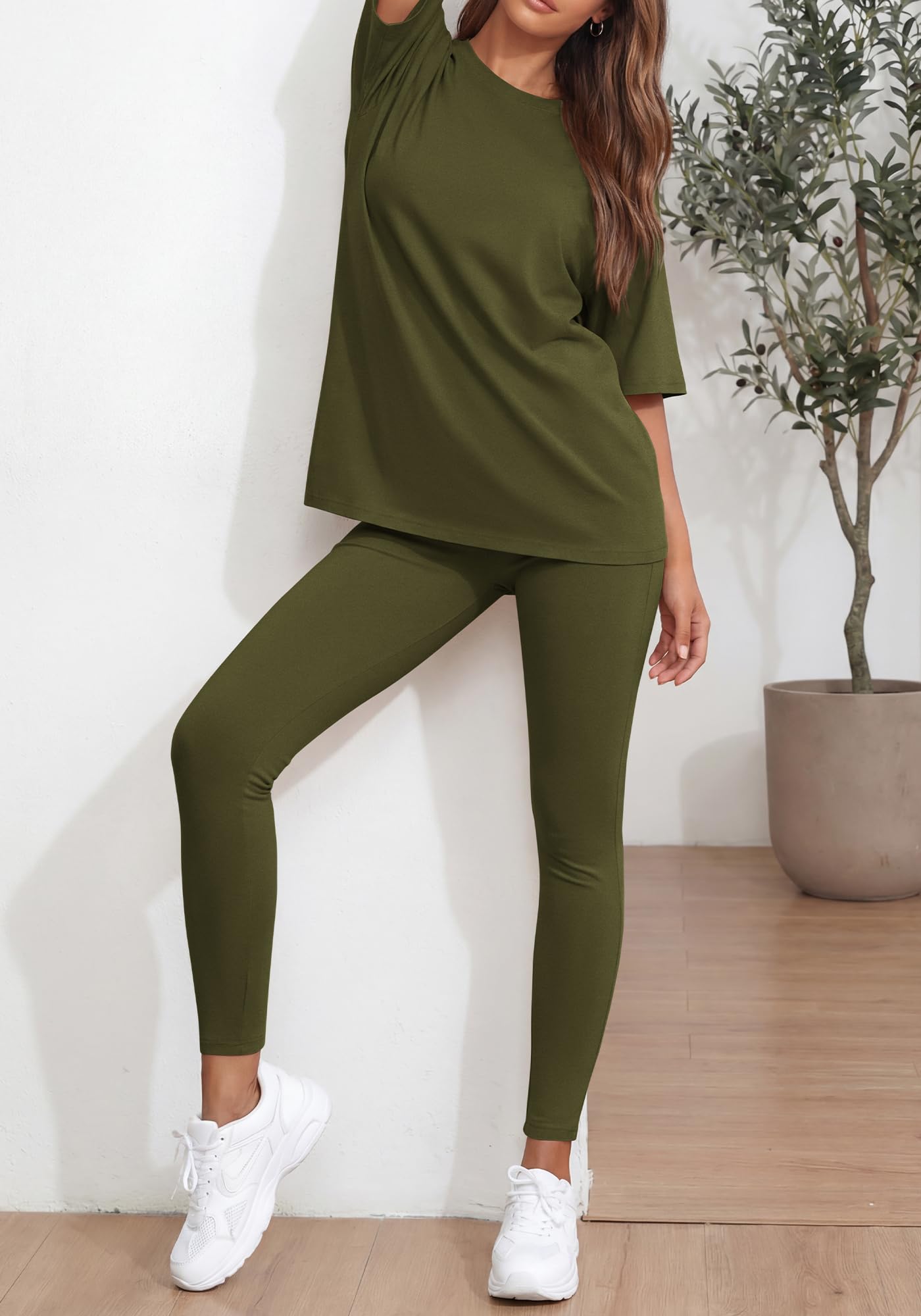 BTFBM Two Piece Lounge Set Women Spring Casual Oversized Shirts Leggings Matching Workout Airport Travel Outfits