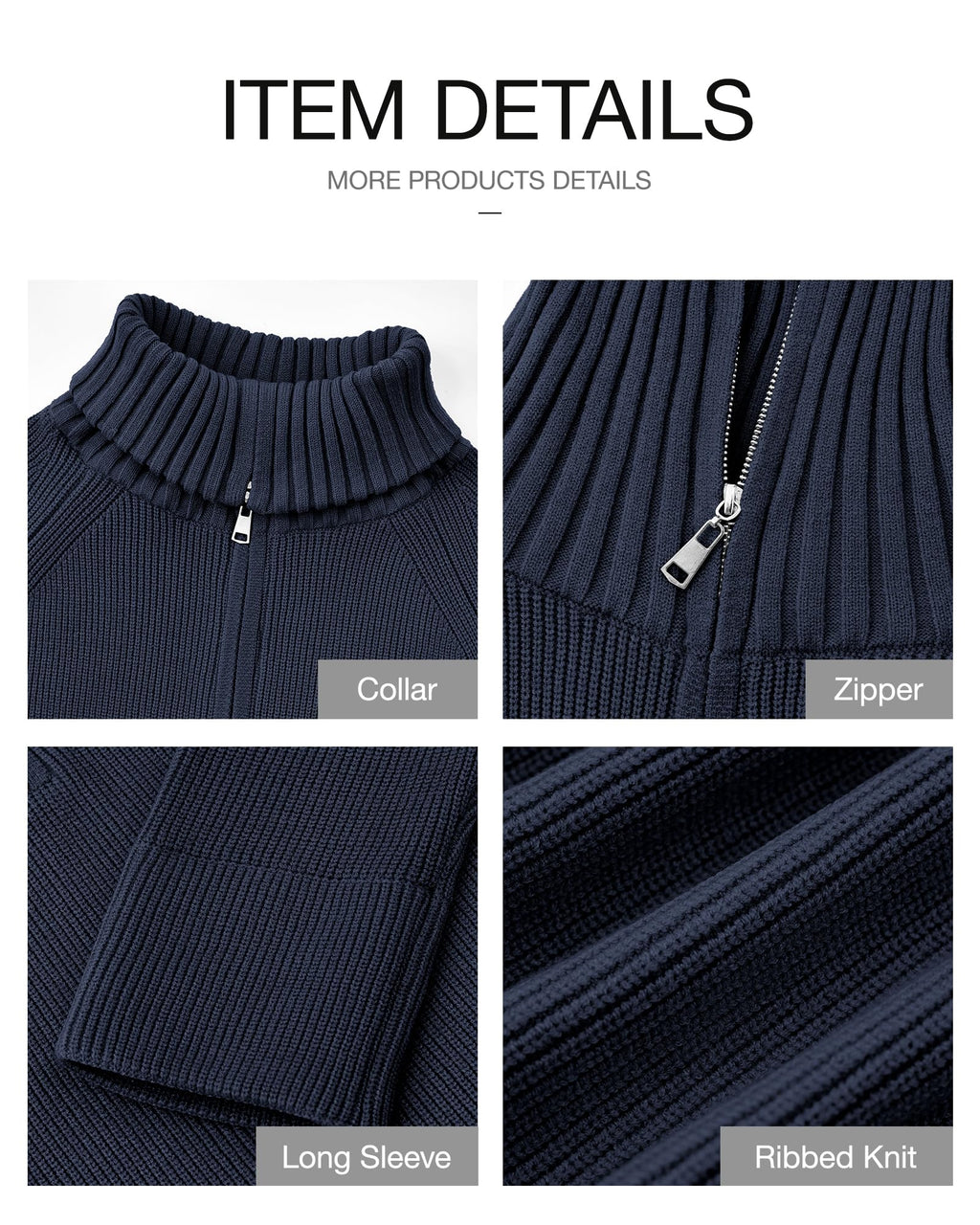 FreshPretty Womens Sweaters Quarter Zip Pullover V Neck Collar Long Sleeve Ribbed Knit Loose Casual Winter Fall Sweater