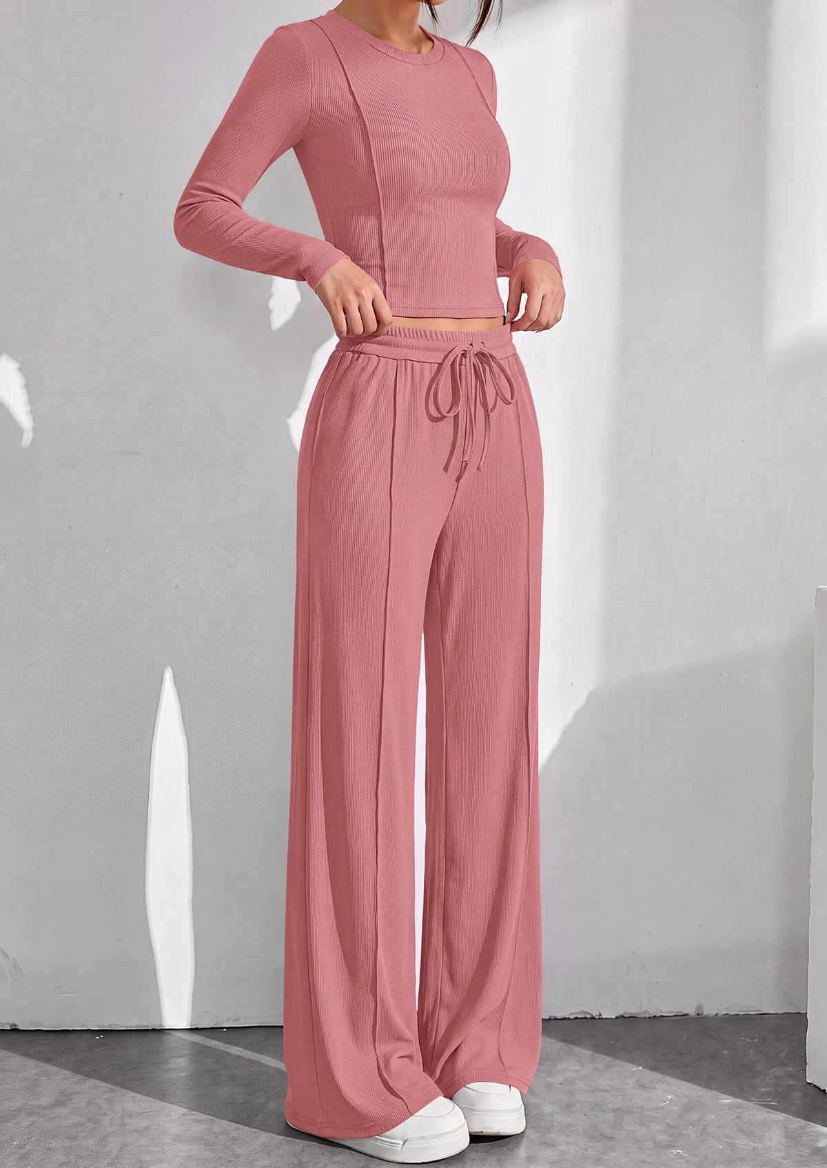 PRETTYGARDEN Womens 2 Piece Sets Long Sleeve Outfits