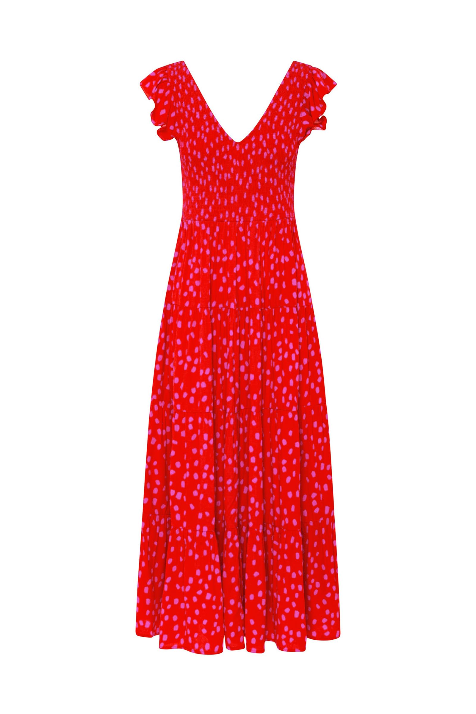 Visit the PRETTYGARDEN Store PRETTYGARDEN Women's Summer Floral Midi Dress Cap Sleeve V Neck Ruffle Long Flowy Boho Casual Beach Vacation Dresses