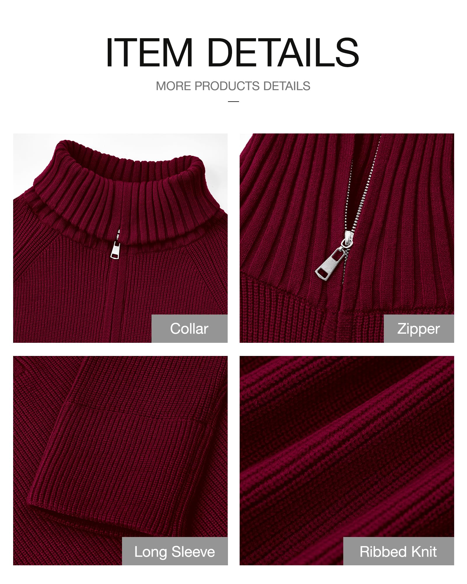 FreshPretty Womens Sweaters Quarter Zip Pullover V Neck Collar Long Sleeve Ribbed Knit Loose Casual Winter Fall Sweater