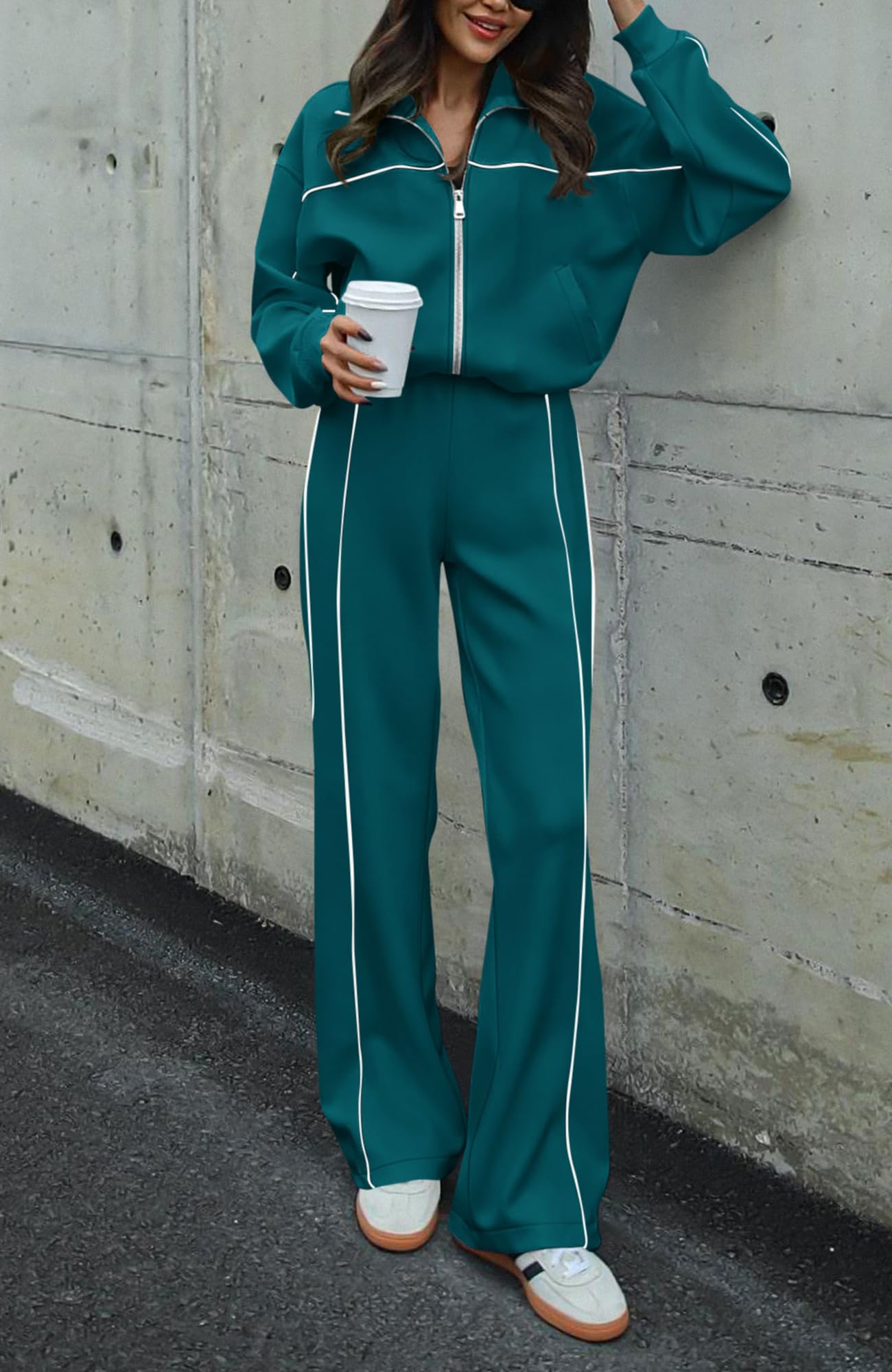 FreshPretty Womens Long Sleeve T Shirts Fall Clothes Ribbed Slim Fit Y2K Boat Neck Casual Going Out Tops Workout Outfits